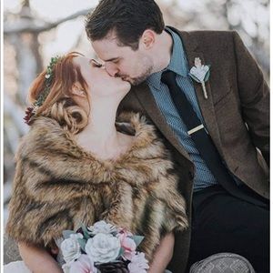 Faux Fur Wrap and Shawl